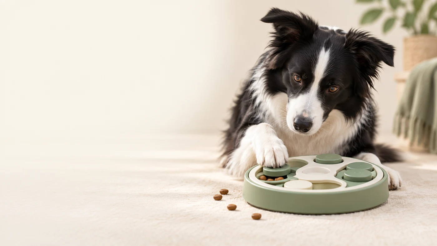 Composição editorial ilustrativa ANIVA; não comprova produto, experiência real ou teste. Contexto de Comparador de dispensadores de alimento para cachorro