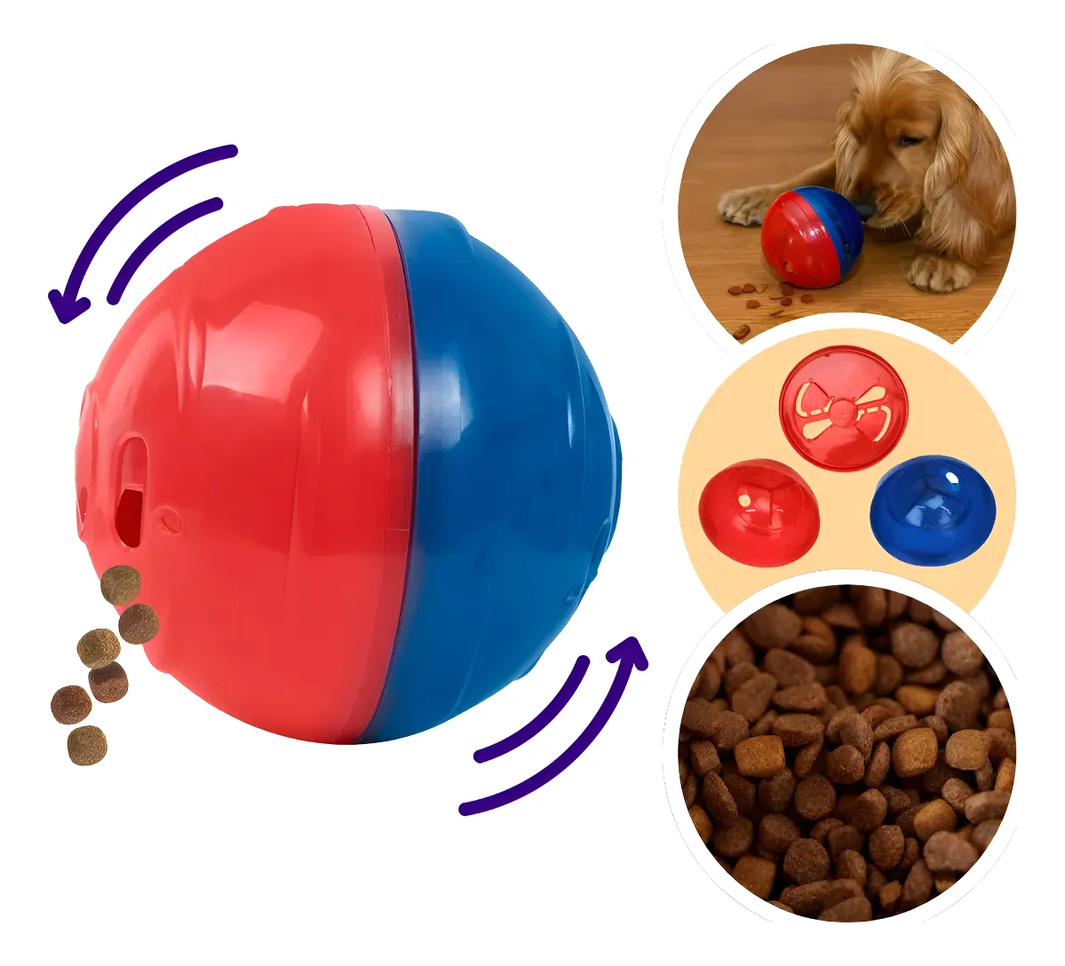 Pet Games Pet Ball — P, azul/vermelho — Pet Games Pet Ball P azul/vermelho